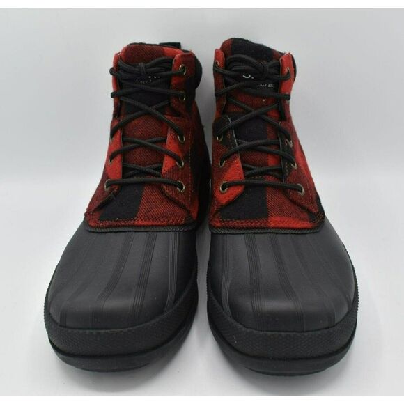 Sperry Men Size 10 Top-Sider Cold Bay Chukka Buffalo Check Red Black Plaid Boots - Picture 7 of 10
